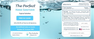 59 mL Label (The Perfect Hand Sanitizer 2 Oz  Ndc 48143 101 02 Label)